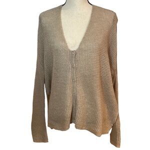 GXF Open Knit Button-Up Cardigan Sweater Sz-S